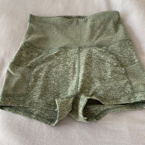 FP Movement by Free People High Waist Shorts - Olive Green